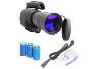 Chunnuan Rongland 7x Magnification Long Distance Viewing Infrared Night Vision IR Monocular Telescopes 7x60 DVR Record 850n Led 3 Batteries Charger