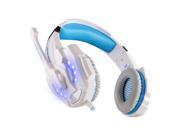 KOTION EACH G9000 USB Headband 7.1 Surround Sound Game Headphone Computer Earphone with Microphone LED Over Ear Headset White
