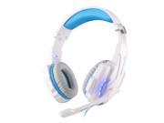 KOTION EACH G9000 USB Headband 3.5 Surround Sound Game Headphone Earphone with Microphone LED Over Ear Headset White