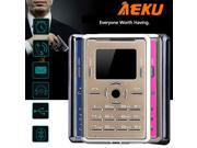 AEKU C5 Ultra Thin Mini Card Pocket Phone 0.96 inch Screen Long Standby Low Radiation Unlocked GSM Phone