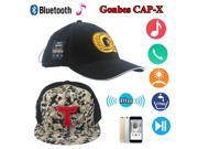 Gonbes Wireless Bluetooth Hip Hop Cap Hands free Headphone Headset Bluetooth Chip Adjustable Cap with Earphones Stereo Speakers Up to 8 Hours Music Steaming