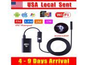 [ Ship from USA !!! ] WiFi Inspection Camera Dia 8mm Length 1M 2M 3.5M 5M Borescope Endoscope Scope For iPhone and Android
