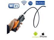 Boblov Dia 5.5mm WiFi Endoscope Compatible with iOS or Android Phones and Tablets Video Inspection Borescope Waterproof Camera 0.3M Megapixels 6 LED Lights 3