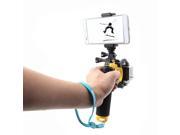 Chunzao Floating Bobber handle with Pistol Trigger and Phone Clip Gadgets Set for GoPro Hero3 Hero4 Yellow