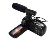 Boblov Ordro HDV Z20 Full HD 1080P @30FPS 24MP 16X Zoom Digital Video Camera with External MIC Digital Camcorder with Professional Camera Mounted Shotgun Boom