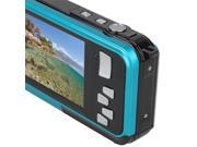 Chunzao HD 1080P 24MP Double Screen 16x Zoom Underwater Digital Video Camcorder Camera Blue
