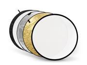 Chunzao Godox 5 in 1 110cm 43 Translucent Silver Gold White and Black Collapsible Round Multi Disc Light Reflector for Studio or any Photography Situation