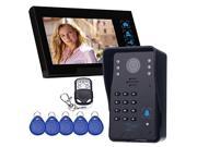 Boblov 1 Camera and 7 HD 800480 TFT LCD Monitor Wired Video Audio Intercom Doorbell Video Door Phone Bell Access Control for Home Security System 1pc TFT LCD