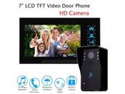 Boblov 7 LCD TFT Wired Color Video Door Phone Doorbell For Office Home Intercom 2xMonitor Visual Security IR HD Camera Bell System Kit Ring Night Vision