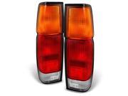 Hardbody D21 Pickup Truck Red Amber Tail Lights Rear Brake Lamp Left Right Replacement Pair Set