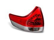 Toyota Sienna SUV Red Clear Rear Tail Light Brake Lamp Repalcement Dirver Left Side Outer Piece