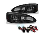 Pontiac Grand Prix *Black Smoke* Headlights Front Lamps Replacement Pair + 6000k Slim Ballast HID Pontiac Grand Prix *Black Smoke* Headlights Front Lamps Replacement Pair + 6000k Slim Ballast HID