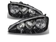 Acura RSX Integra DC5 Clear Chrome Headlights Front Lamps Replacement Pair Left Right Set