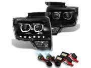 Ford F150 Black *Exclusive* Halo Projector SMD DRL LED Headlights + Slim Ballast 6000K White HID Ford F150 Black *Exclusive* Halo Projector SMD DRL LED Headlights + Slim Ballast 6000K White HID