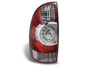 Toyota Tacoma Pickup Truck Red Clear Rear Tail Lights Brake Lamps Driver Left Side Replacement