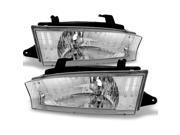 Subaru Legacy Clear Chrome Headlights Head Lamps Driver Left + Passenger Right Side Replacement Pair Subaru Legacy Clear Chrome Headlights Head Lamps Driver Left + Passenger Right Side Replacement Pair