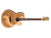 Luna Guitars HEN P2 SPR Henna Paradise Acoustic Electric Spruce