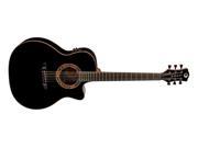 Luna Guitars FAU NOX Fauna Nox Moonphase Rosette Acoustic Electric Black