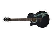 Luna Guitars FAU PHX BLK LEFTY Fauna Phoenix Lefty Black