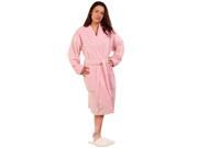100% Turkish Cotton Adult Terry Velour Kimono Robe Pink Adult Small Medium