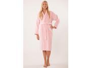 100% Turkish Cotton Adult Terry Velour Shawl Robe Pink Adult One Size