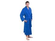 100% Turkish Cotton Adult Terry Shawl Robe Royal Blue Adult One Size