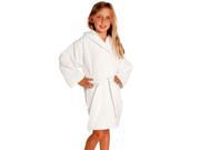 100% Turkish Cotton Kids Hooded Waffle Diamond Robe White Kids Age 7 10 Large
