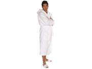 100% Turkish Cotton Adult Hooded Terry Velour Robe White Adult Small Medium