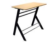 Stand2Learn Double Student Desk with Black Frame and Laminate Fusion Maple Top Grades 5 12 D2SY27B