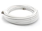 100 feet white RG6 coax coaxial cable with two male F pin Male connectors for Satellite DIRECTV Dish Network Comcast Verizon FIOS Charter FTA OTA HD A