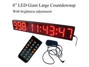 GODRELISH 8 Giant Large LED Days Countdown Clock IR Remote Control Support Up to 1000 Days Countdown up Ultra Brightness