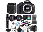Canon EOS Rebel 1200D T5 18MP DSLR Camera 18 55mm 500mm Telephoto Lens T mount 58mm 3pc Filter Kit Telephoto Wide Angle Lens 8GB Memory Card Wal