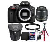 Nikon D3400 24MP Digital SLR Camera with 52mm UV Filter and Top Accessory Kit International Version