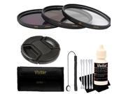 Vivitar 3Pc UV CPL ND8 72mm Filter Kit Accessory Kit for All 72mm Lenses