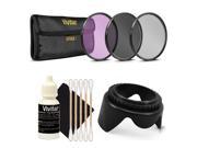 Vivitar 52mm Professional Filter Kit with Tulip Lens Hood for 52mm Lenses