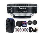 Canon EF S 24mm f 2.8 STM Lens Bundle for Canon DSLR Cameras