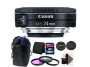 Canon EF S 24mm f 2.8 STM Lens Accessory Bundle for Canon DSLR Cameras