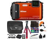 Nikon COOLPIX AW130 1080p HD Waterproof Digital Camera 24GB Top Accessory Kit International Version