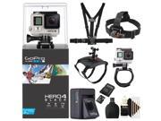 GoPro Hero4 Black Edition Camcorder with 16GB Memory Card Dog Chest Head Mount