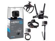 GoPro HERO5 Session 4K Action Camera Kit Allin1 dog Chest Head Hand Mount Bundle