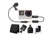 Bower Xtreme Action Series Lavaliere Microphone 8GB Kit for GoPro HERO 4 3 3