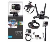 GoPro Hero4 Black Edition Camera with Dog Chest Head Wrist Strap Microphone