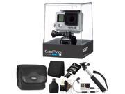 GoPro Hero4 Black Edition Camera with Microphone 16GB Top Accessory Kit