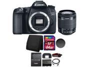 Canon EOS 70D 20.2MP D SLR Camera with 18 55mm Lens 64GB Memory Card Wallet