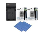 2x Replacement Battery for EN EL14 Battery with Cleaning Cloth