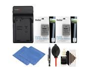 Replacement Battery for EN EL14 Battery 2x Charger with Cleaning Kit
