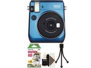 Fujifilm Instax Mini 70 Instant Film Camera with 20 Film Cleaning Kit Blue