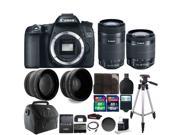 Canon EOS 70D 20.2MP D SLR Camera with 18 55mm 55 250mm Lens Accessories