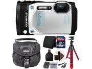 Olympus TG 870 16 Megapixel Waterproof Digital Camera White 16GB Accessory Kit