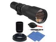 Bower 500mm 1000mm f 8 Telephoto Lens for Canon EOS 80D 70D 60D 2X Converter Accessory Kit